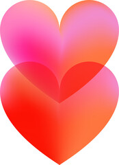 Colorful gradient Valentine's day heart background 