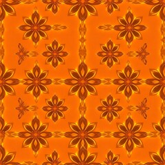 Fiery Floral Kaleidoscope 