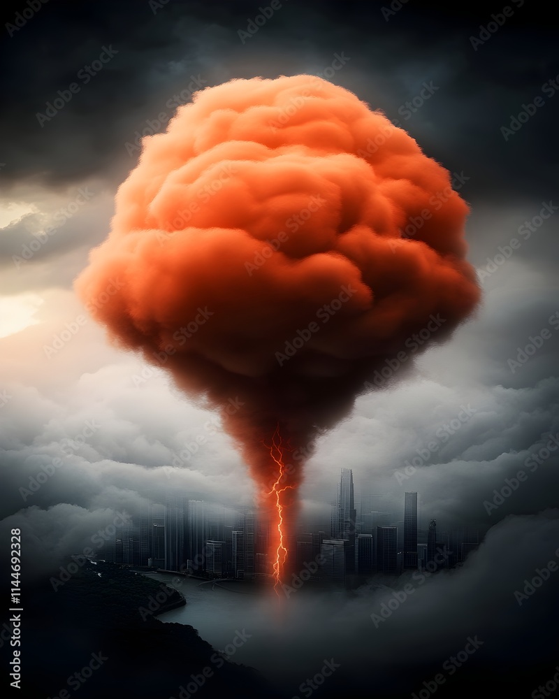 Poster captivating visualization depicting the intricate neural transmissions synaptic firing and brainwave