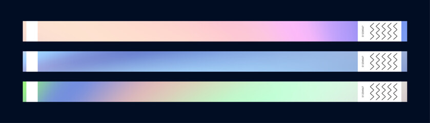 Obraz premium Festival wristband mockup for events and concerts. Paper bracelet design for party access, admission, and identification. Flat vector illustration isolated