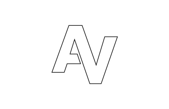 ANV letter logo high vector