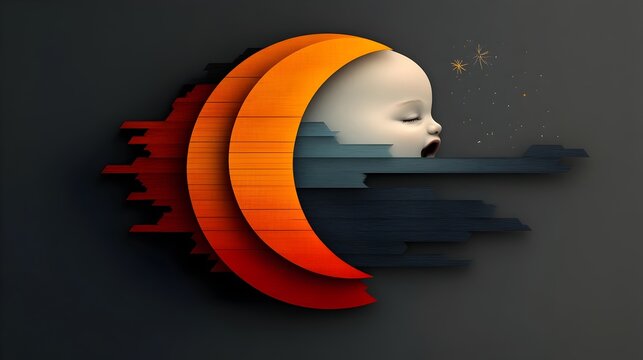 Detailed digital showcasing the frequency content of a baby s cry portrayed through a captivating spectrogram visualization with vibrant colors intricate textures and a modern minimalist style