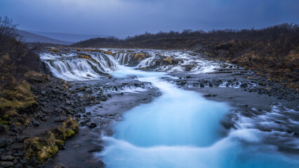 Bruarfoss waterfall in Iceland