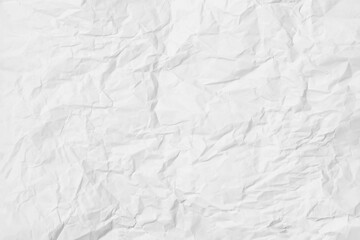 White paper sheet texture background with crumpled wrinkled and rough pattern, empty blank paper page material for any design