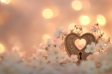 Unique key-shaped locket symbolism: love connection and visual aesthetics