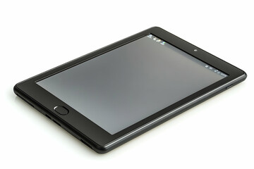Sleek Black Tablet: A Device Displays  Apps Elegantly on Screen
