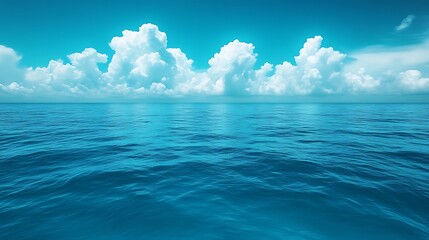 Serene Ocean Scene Under a Cloudy Sky