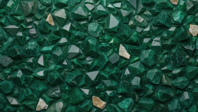 Deep Green Fluorapatite Texture in Natural Stone Formation