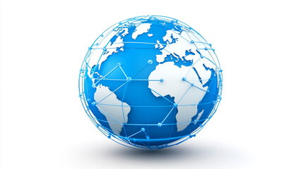Global network connection, digital world, internet, communication.