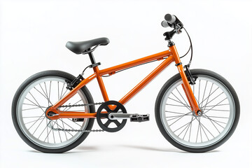 Fototapeta premium Selective focus kid bicycle isolated on white background, Bike for kid on white.