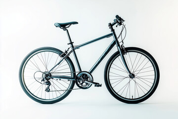 Obraz premium Sport bicycle isolated on white background, Selective focus racing bicycle on white.