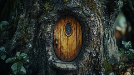 Obraz premium small door of an elf in a tree