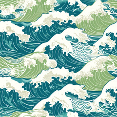 seamless pattern with waves