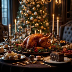 christmas table setting