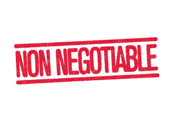 Vector illustration of the word Non Negotiable in red ink stamp