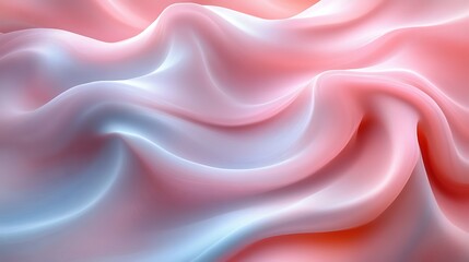 Fototapeta premium Abstract Pink and Blue Swirling Fabric Waves
