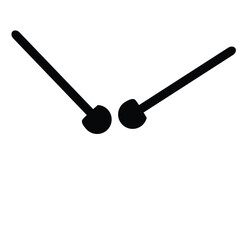 Cute cartoon hand drawn vector African  drum percussion musical instrument icon silhouette.