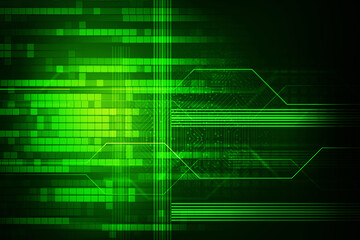 2d illustration Abstract futuristic electronic circuit technology background
