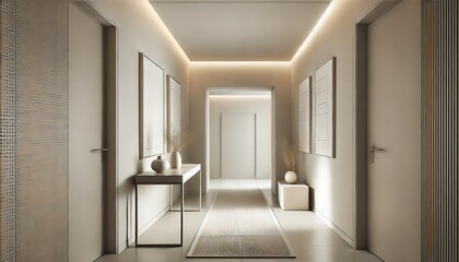 Minimalist Hallway with Accent Lighting