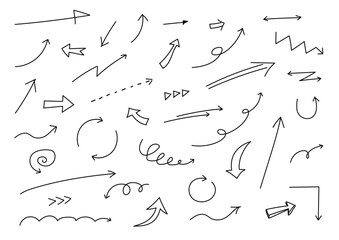 手書きの矢印イラスト素材セット