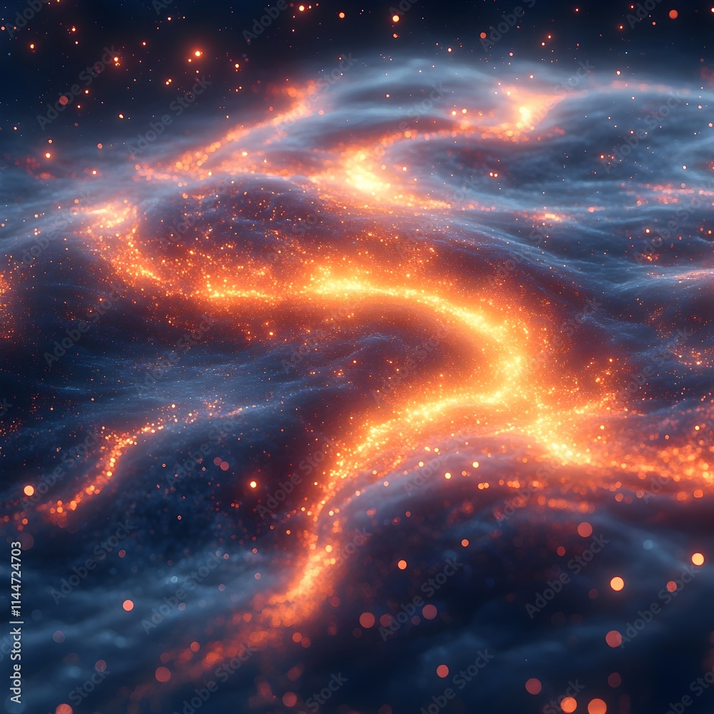 Poster luminous digital dreamscape visualizing the boundless potential of intelligence and the future of tr