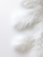 Obraz premium Minimalist White Fur Texture with Heart Imprints - Soft, white fur texture with subtle heart shapes, symbolizing love, purity, gentleness, peace, and serenity. Perfect for backgrounds or design elemen