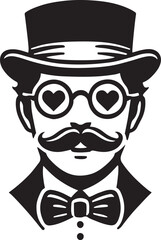 Stylish man face silhouette vector illustration