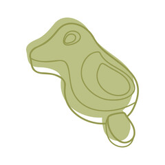 Ice cream in the shape of a bird color. Clip art for your projects.