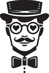 Stylish man face silhouette vector illustration