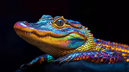 Colorful crocodile