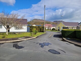 Looking at the mountains from Morfa Bychan
