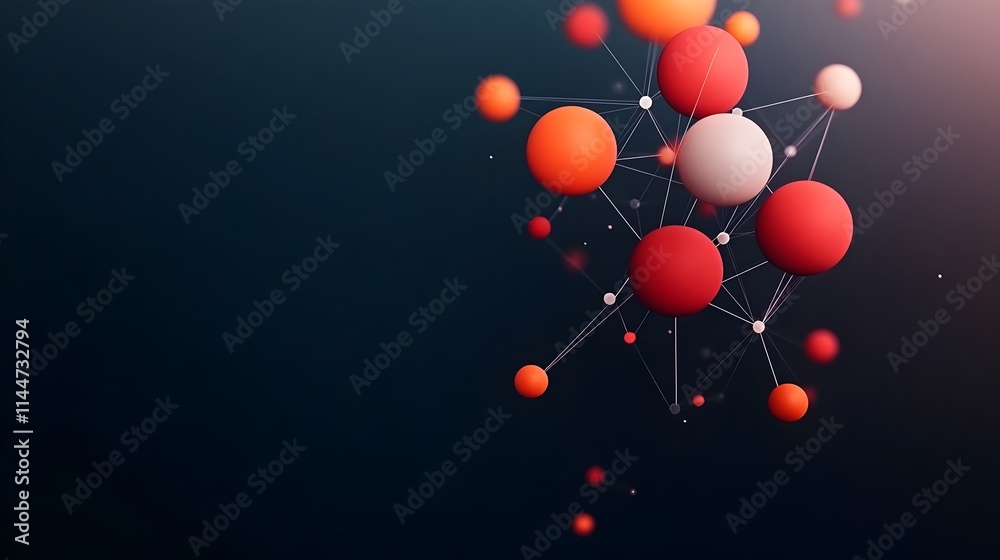 Poster futuristic and cinematic data network visualization with abstract geometric shapes minimalist lines 