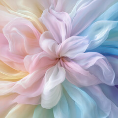 Elegant Fabric Flower Backdrop with Long Transparent Petals, Perfect for Wedding Photoshoots and Romantic Events