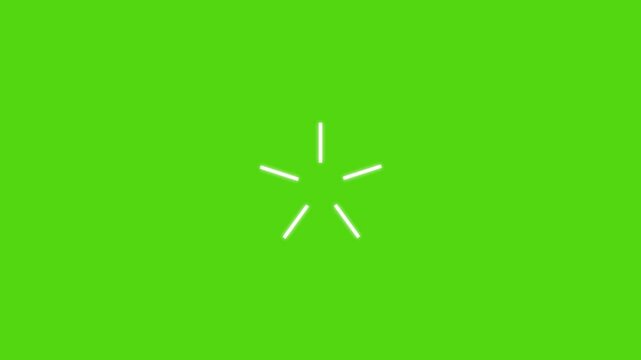 Explosive line animation Pop-up line, Bursts And Sparks, Circle blasts, line Explosive Motion fireworks on green background.