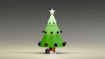 クラフト風クリスマスツリー