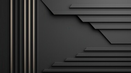 Obraz premium Bold fadeout gradient from deep black to charcoal gray, creating a sleek and modern look