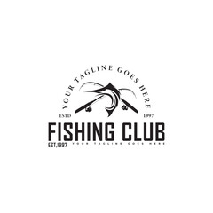 Fish logo design. Fishing logo Illustration design vector