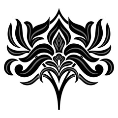 Damask ornamental elements Elegant floral abstract element for design. Perfect for invitations, cards etc