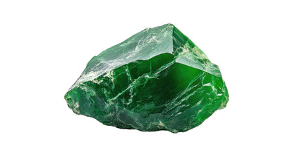 Fototapeta premium Luminous Green Jade: A Raw, Uncut Gemstone 