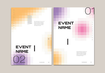 Cream and Multicolored Pixelated Event Poster