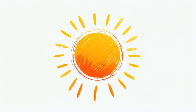 Sun illustration with sketch rays , soleil, sol, sonne, sole, suraj, soorya, shams, zon,