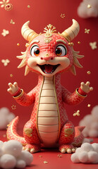 snake cute hold the banner 2025 lunar newyear