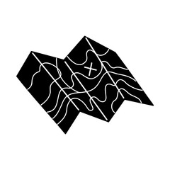 One map in black and white colors. Clip art for your projects.