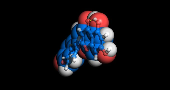 apigenin, flavone, nutraceutical, 3d molecule spinning 4k
