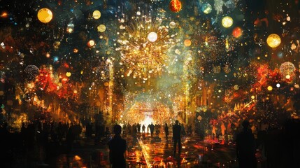 Obraz premium Futuristic Festivities Background Concept