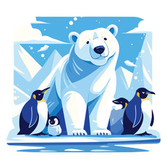 Illustration of a polar bear