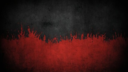 Black with red paint bottom border grunge texture background