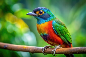 Obraz premium Captivating close-up portrait: the Piaya Cayana bird. Stunning wildlife photography showcasing intricate detail.
