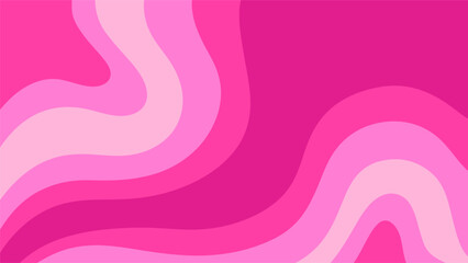 Pink Wavy Abstract Background, Trendy Psychedelic Retro Style Design. 