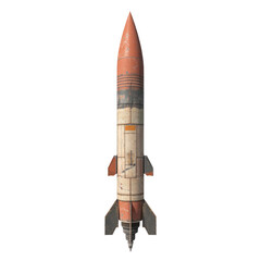 A missile rocket on white background 